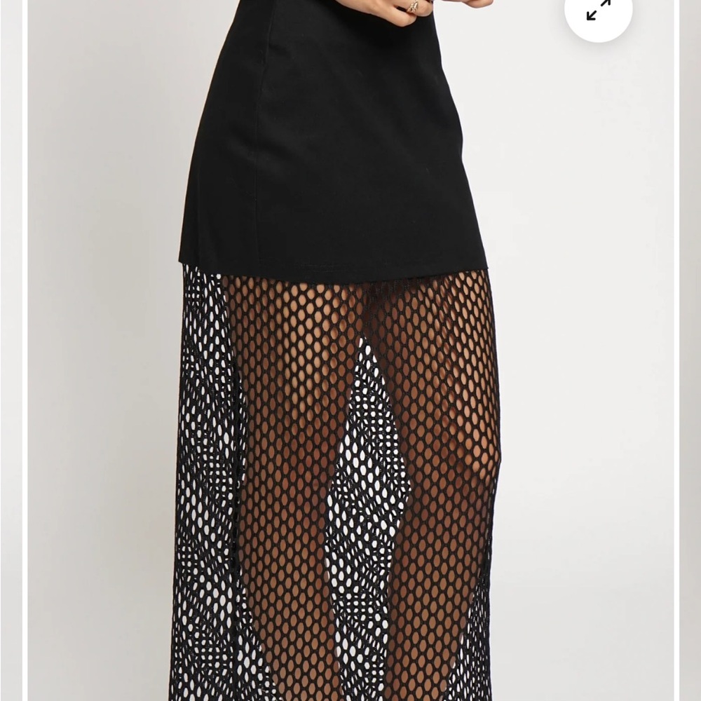 Sans Souci Black mesh Maxi Skirt
